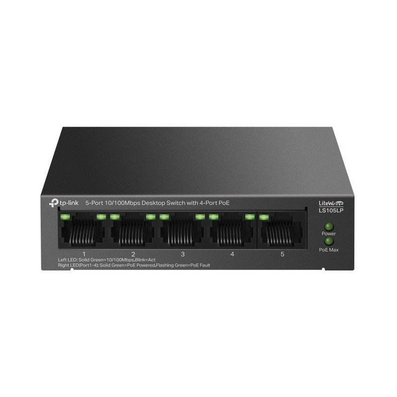 TP-LINK LS105LP 4× 10/100 Mbps-PoE switch - Sieťové produkty TP-LINK LS105LP 4× 10/100 Mbps-PoE switch - Sieťové produkty