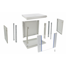 Skriňa 19"RACK závesná zložená 9U/540x400 - RACK skrine a príslušen...
