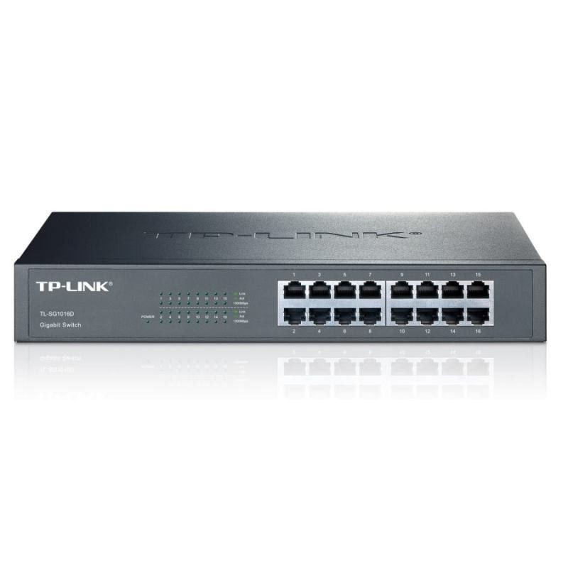 TP-Link TL-SG1016D Switch 16-Port/10/100/1000Mbps/Rack