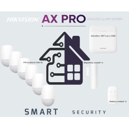 Bezdôtový alarm do domu-set Hikvision AXPRO-PWA64-W, 6xPir, MG kont...