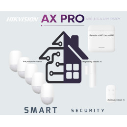 Bezdôtový alarm do domu-set Hikvision AXPRO-PWA64-W, 5xPir, MG kont...