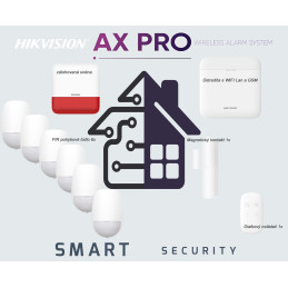 Bezdôtový alarm do domu-set Hikvision AXPRO-PWA64-W, 868 MHz, GPRS/...
