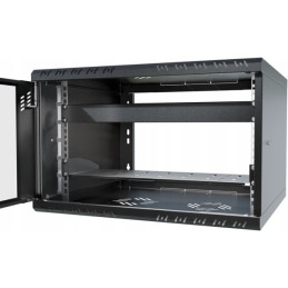 Skriňa 19"RACK závesná 6U/540x450, +Pevná polica, +Maskovací panel ...