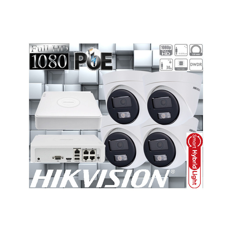 Kamerový set NVR s PoE+2x IP kamera-HIKVISION-DS-2CD1323-LIU