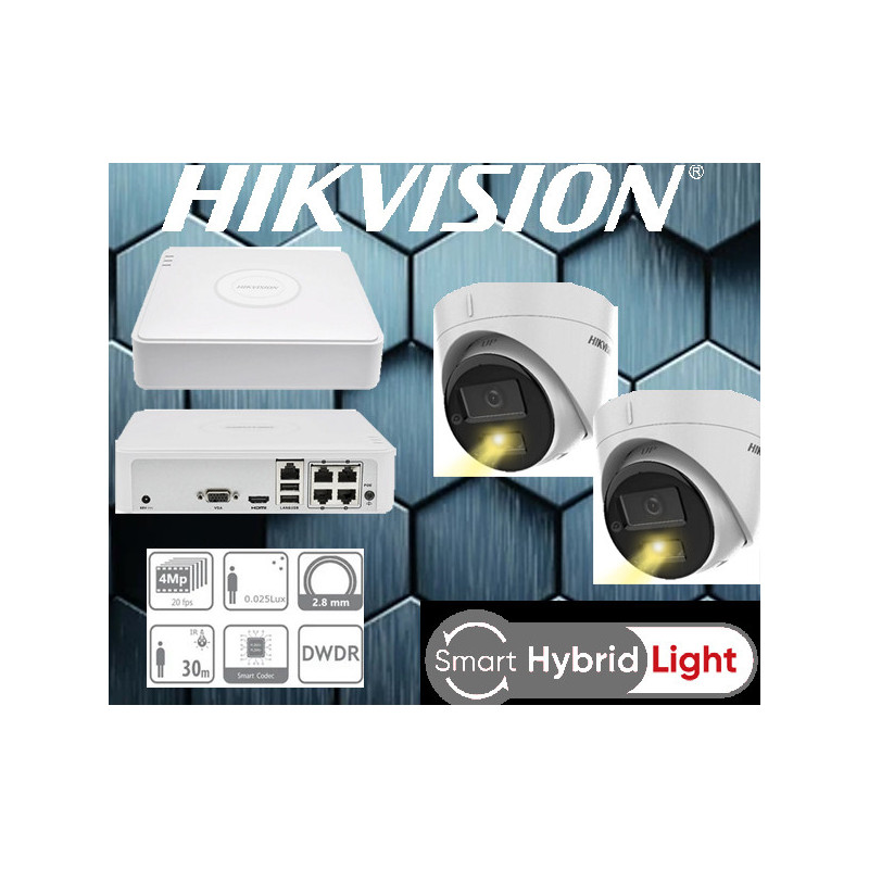 Kamerový set NVR s Poe+2x IP kamera-HIKVISION-DS-2CD1343G2-LIU