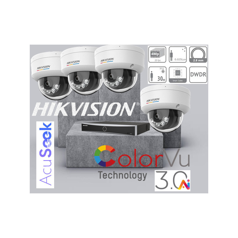 Kamerový set 4x IP kamera-HIKVISION-DS-2CD1147G3-LIU
